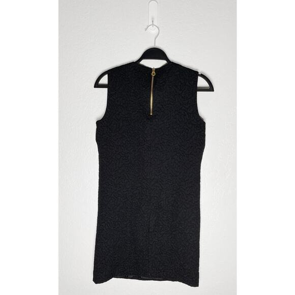 Draper James Women's Black Sheath Textured Dress White Floral Embellishments - Picture 4 of 8